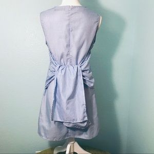 Boohoo Pinstripe  Dress with Bow Back Detail